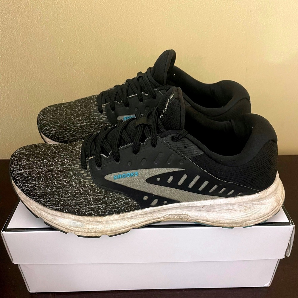 Brooks‎ Range 2 Black Grey Blue Running Shoes Womens 10 M 1203621B081 Sneaker
